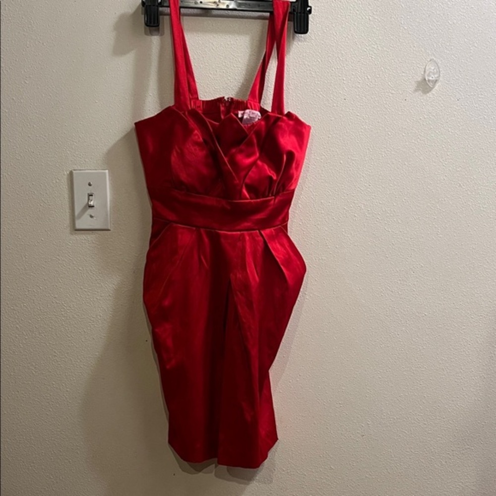 Wishes Wishes Wishes Strapless Scarlet Dress